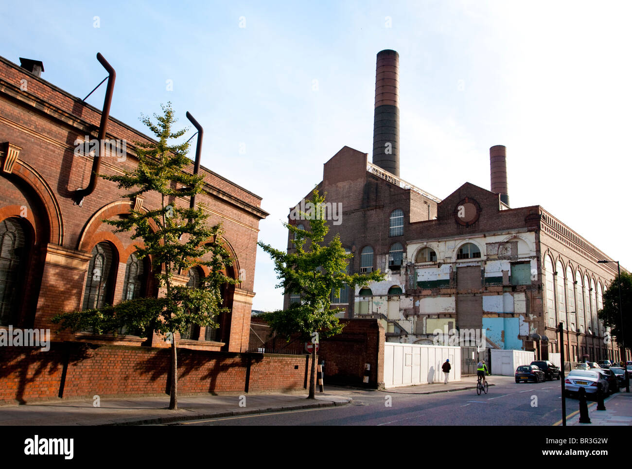 Old London industrial area on Lots Road, Kensington, London, SW10