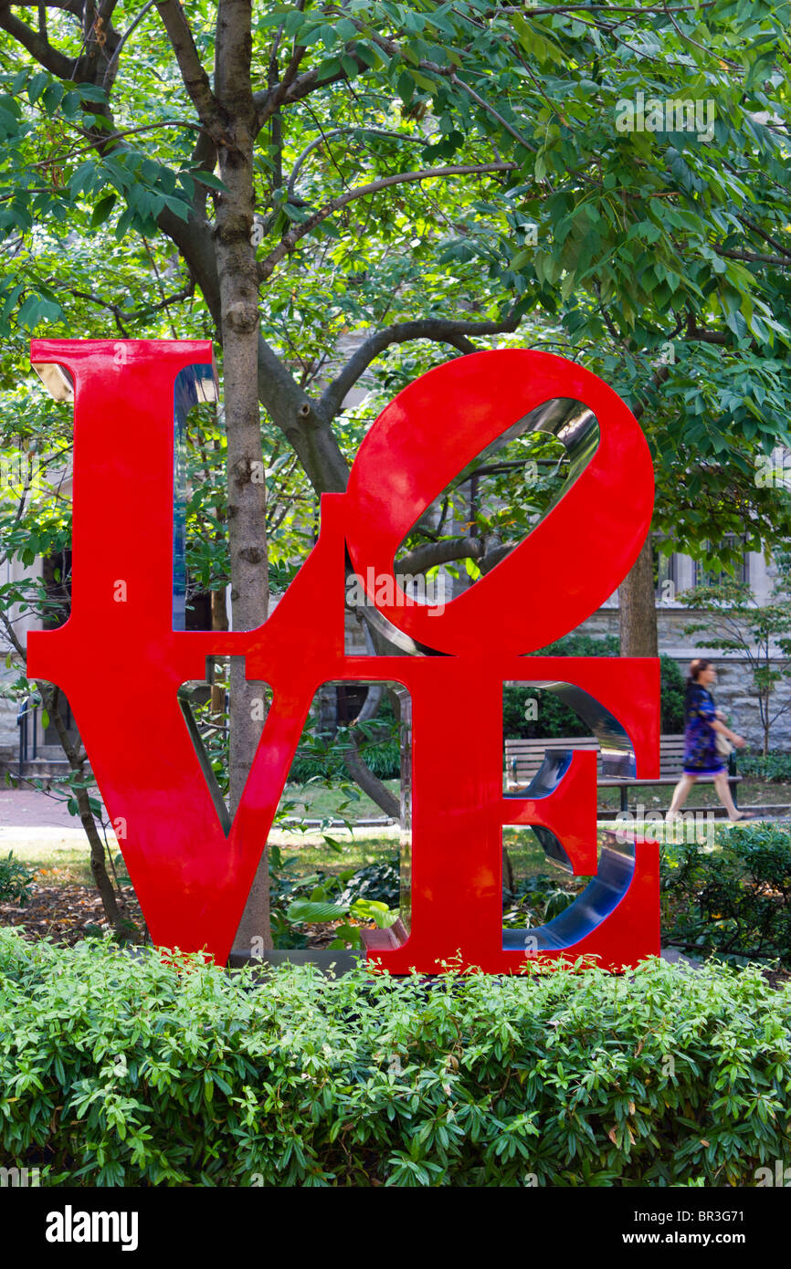 LOVE sculpture, University of Pennsylvania campus, Philadelphia, USA
