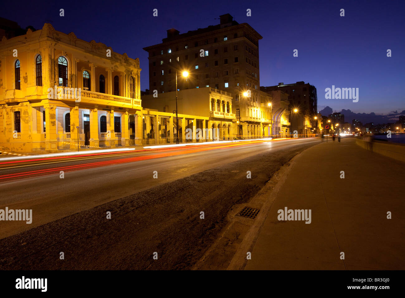 Havana, capital of Cuba, at night Stock Photo