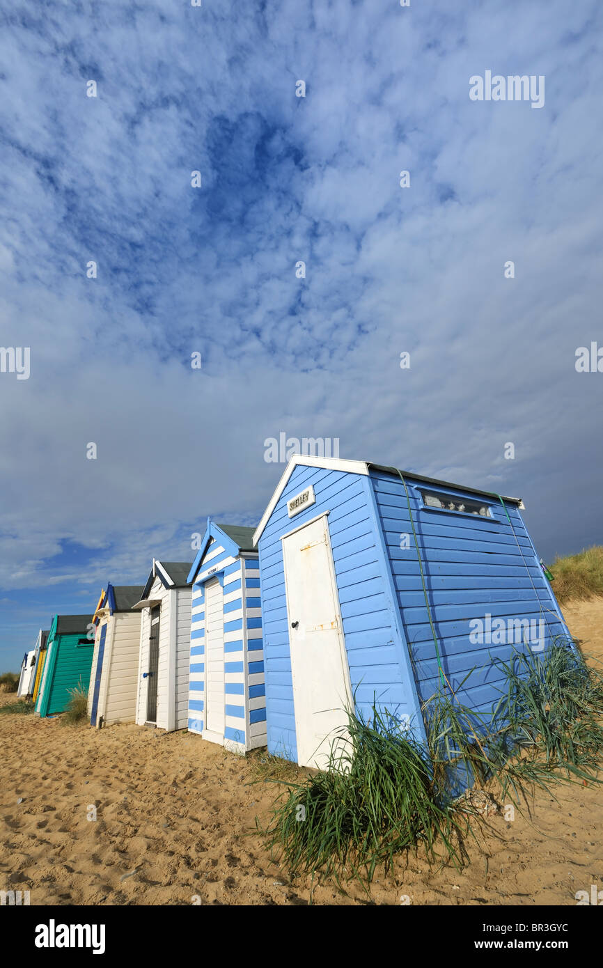 Beach Huts - Southwold, Suffolk Stock Photo