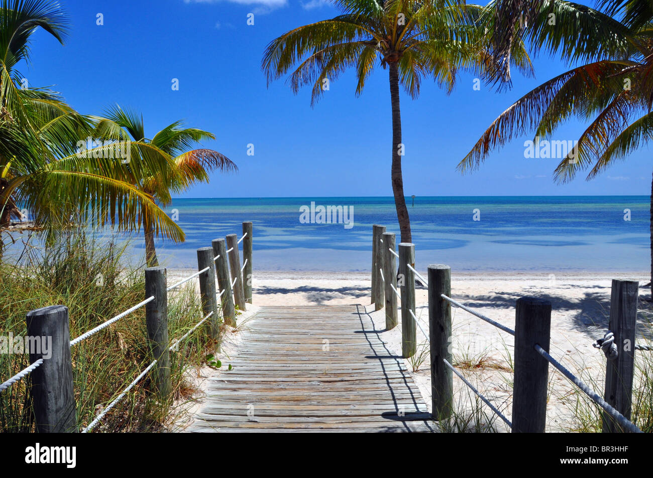 Entrance to Smathers Beach in Key West Florida Stock Photo