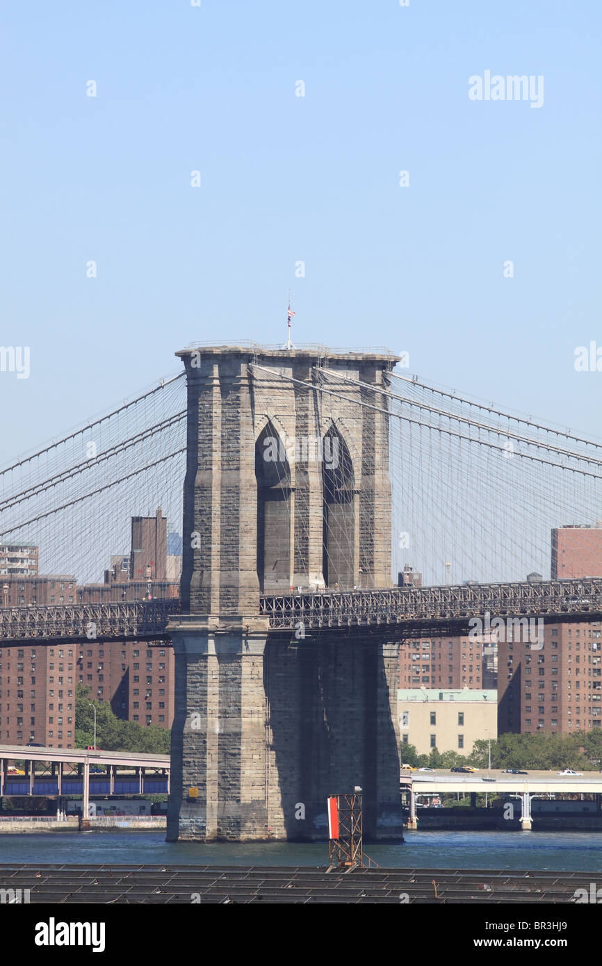 New York City Skyline and Brooklyn Bridge Stock Photo - Alamy