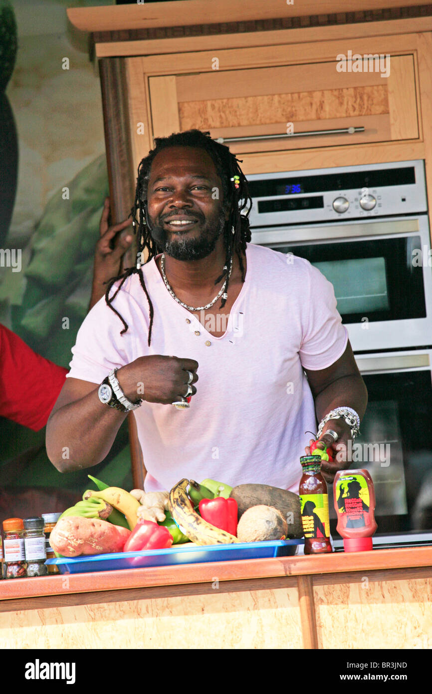 Levi Roots Cookery Demonstration, Leamington Spa Food Festival, 2010 Stock Photo