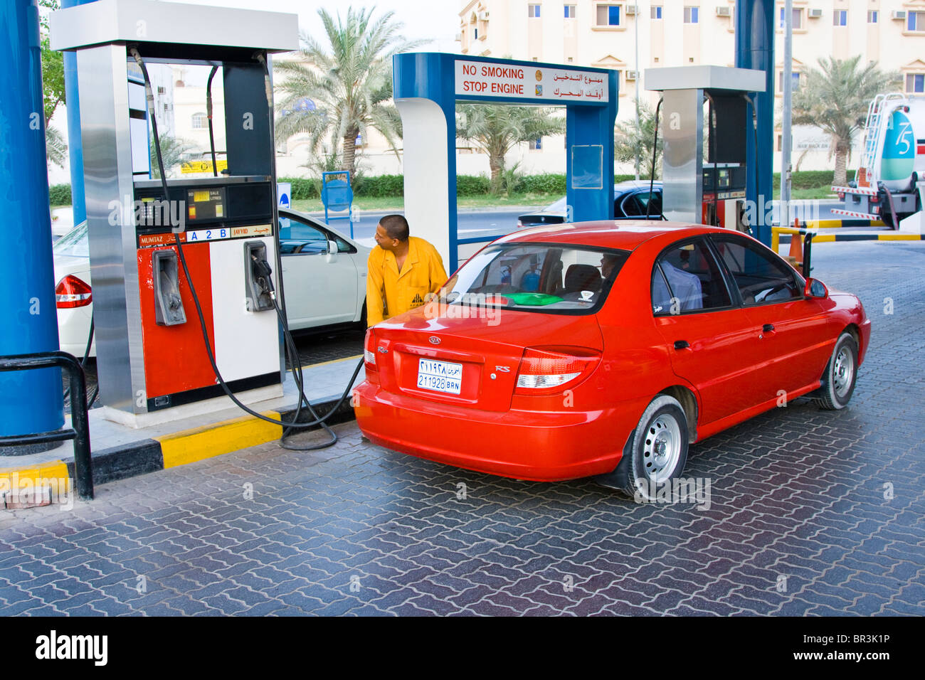 Gas station in Bahrain Stock Photo Alamy
