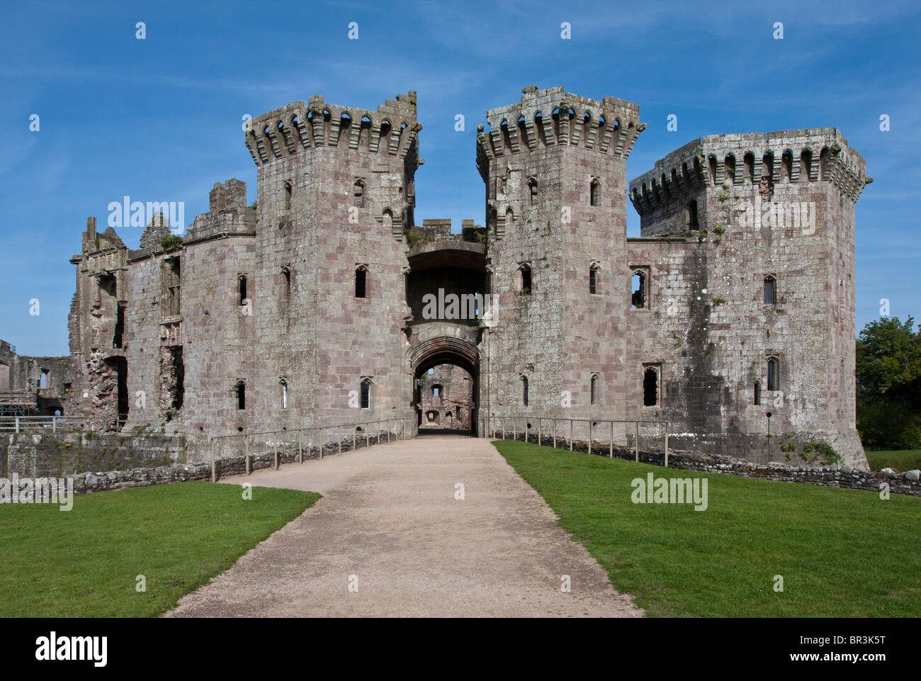 Raglan Castle, Wales - Gatehouse Range Stock Photo