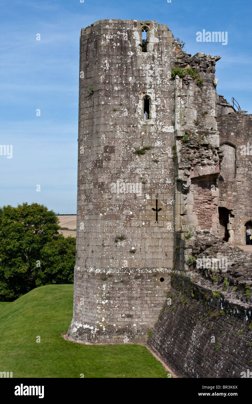 Raglan Castle, Wales - Tower by Apartments Stock Photo