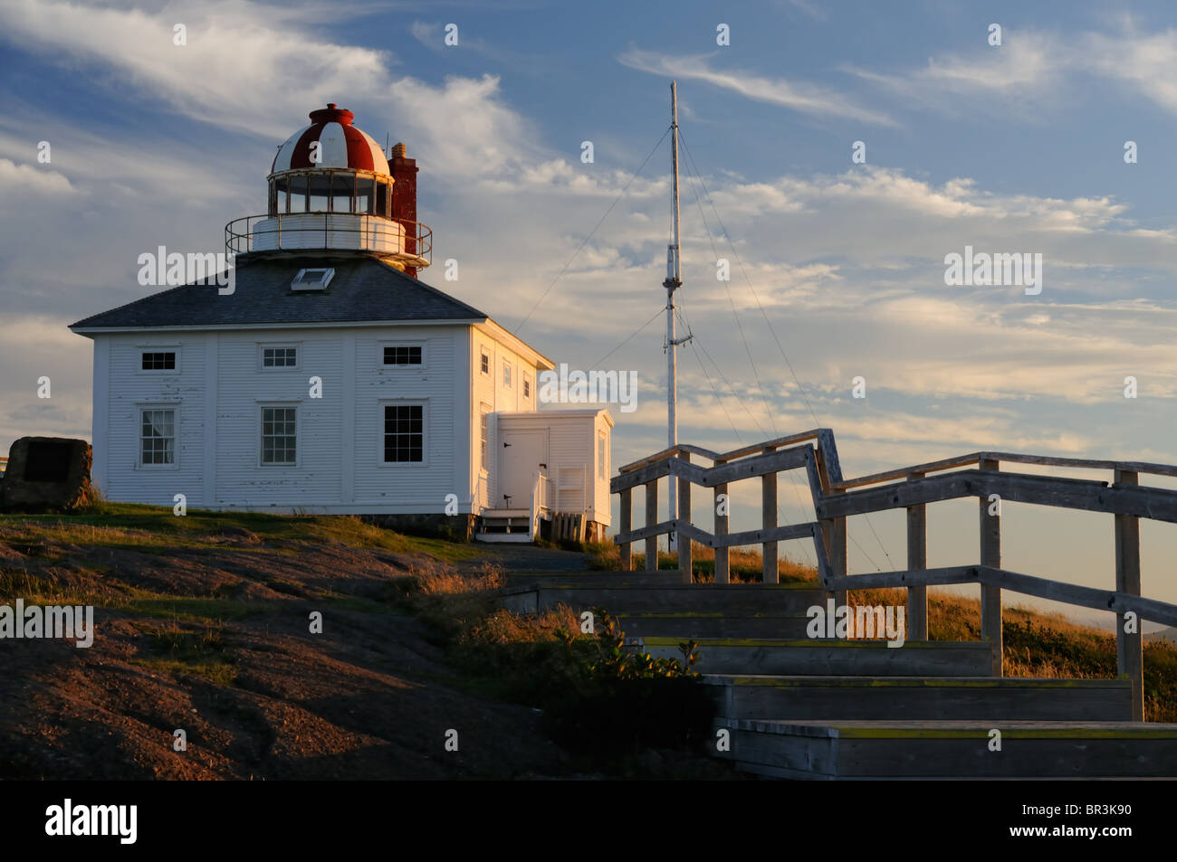 Cape Spear Lighthouse The Most Easterly Point In North America A National Historic Site In Canada, Oldest Lighthouse In Canada Stock Photo