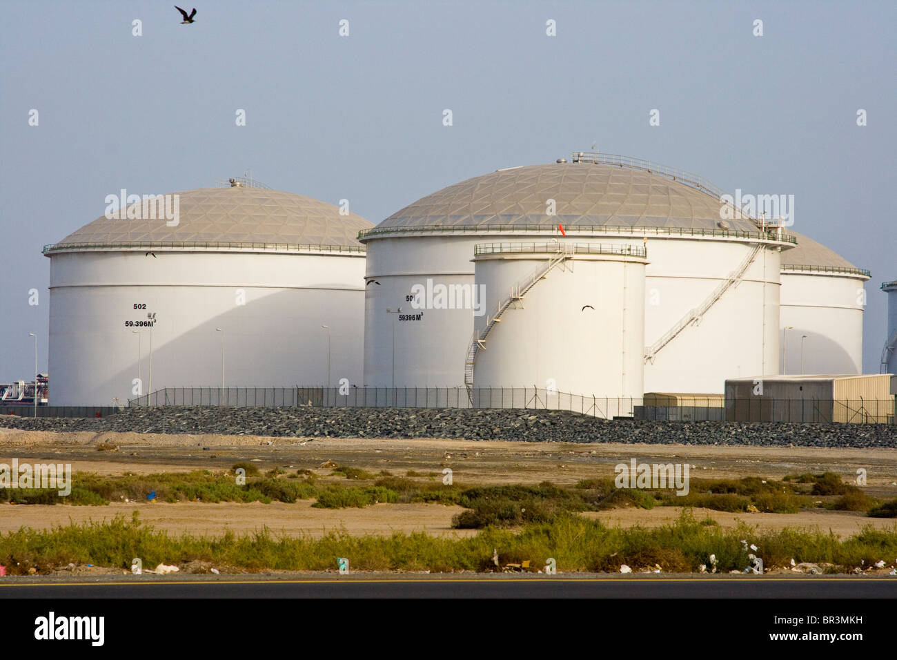 Vopak Horizon, Oil and Chemical Storage Tanks, Fujairah, UAE Stock