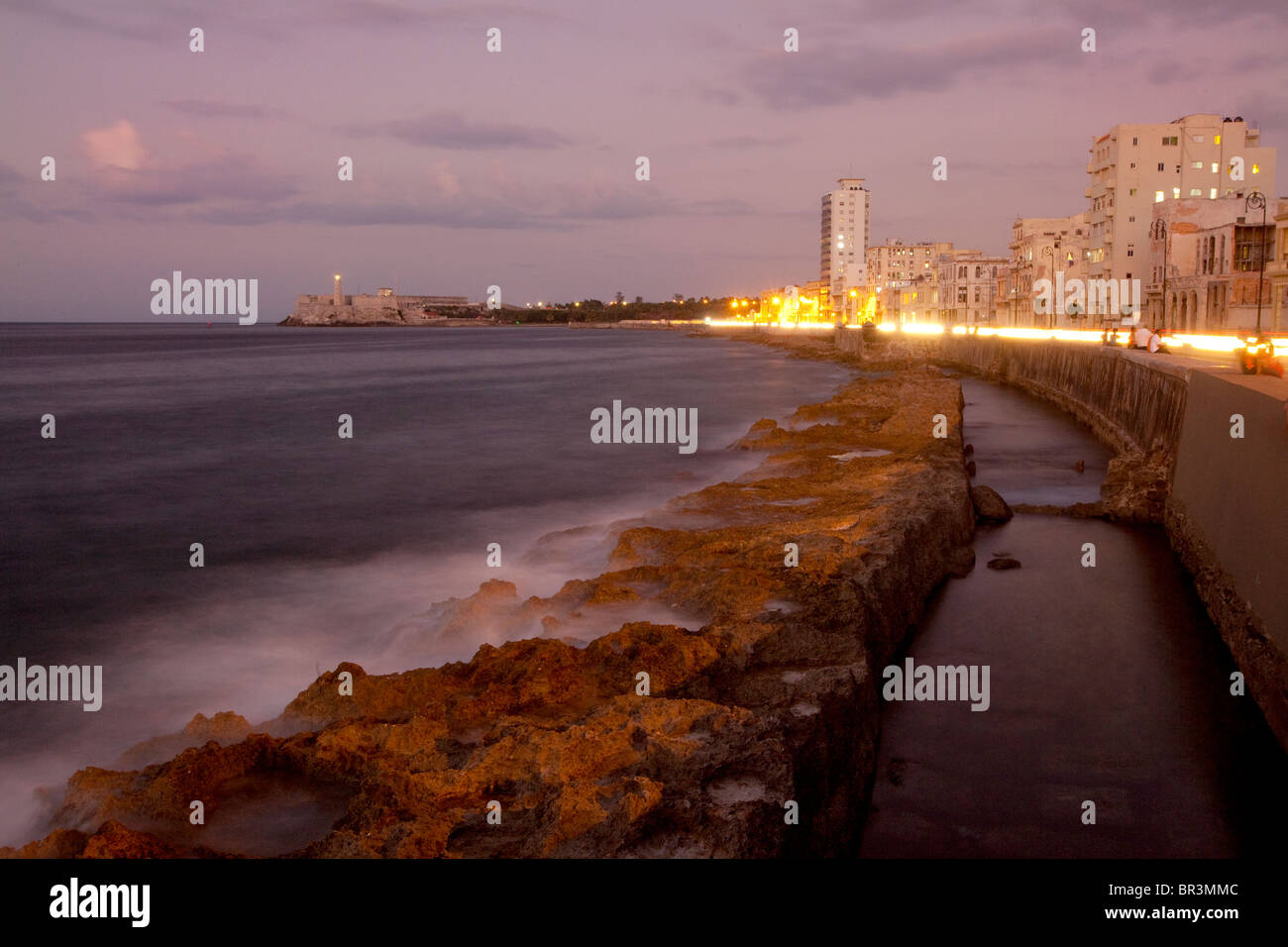 Havana, capital of Cuba, at night Stock Photo