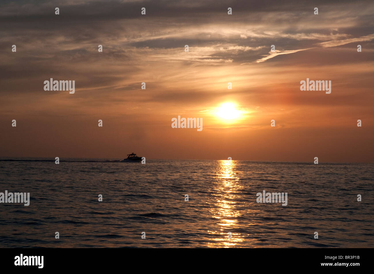 Sunset over St Pete Beach near St Petersburg Florida USA Stock Photo ...