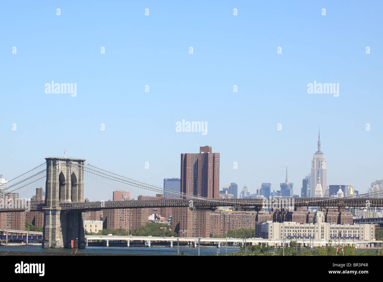 New York City Skyline and Brooklyn Bridge Stock Photo - Alamy