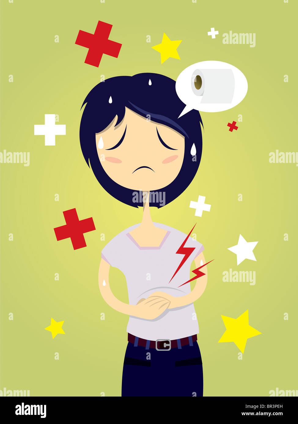 A woman with an upset stomach Stock Photo Alamy