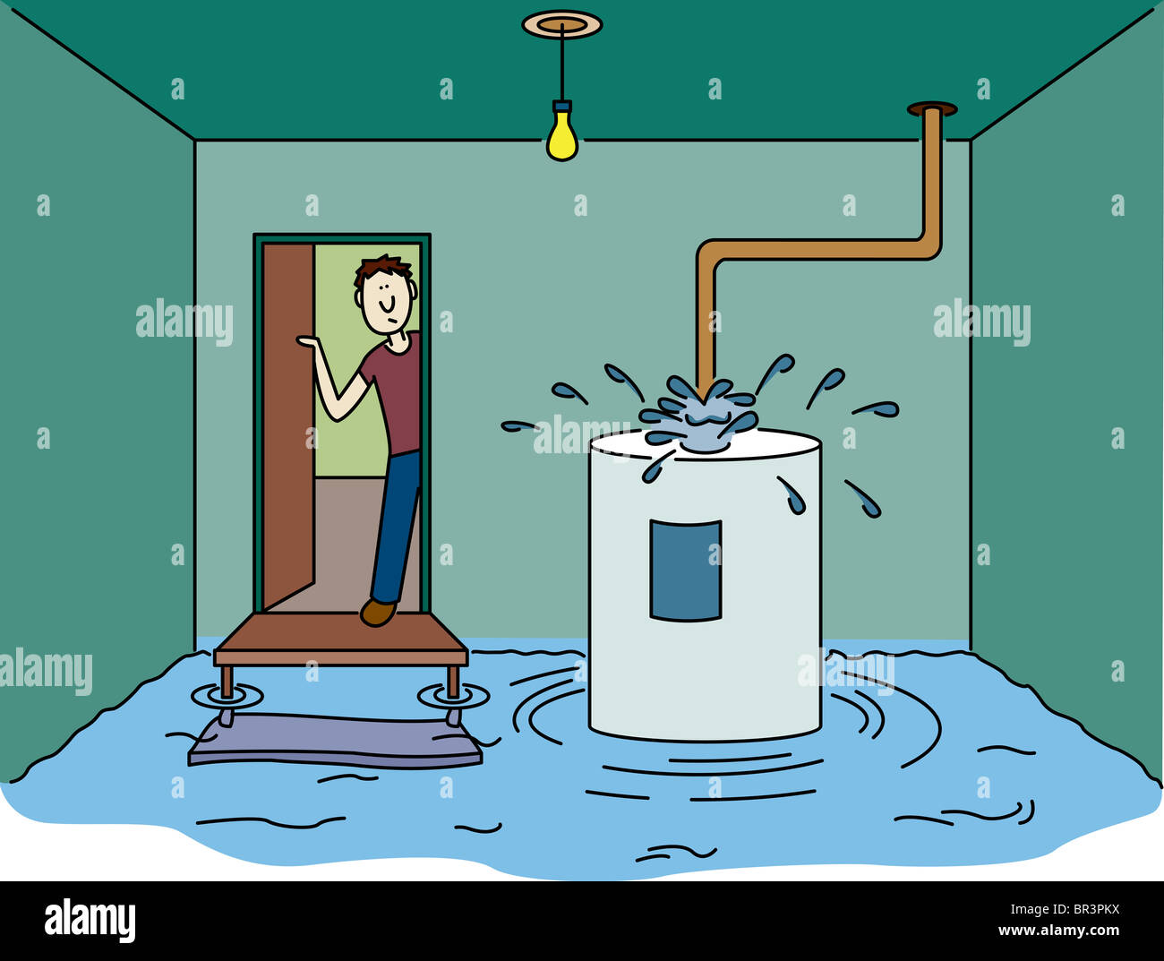 Flooded Basement Stock Photo How To Replace A Sump Pump The Home