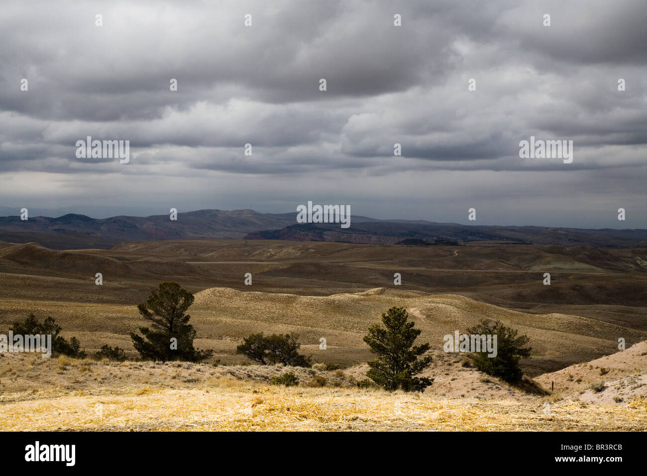 A view of clouds forming over the Wind River Indian Reservation in