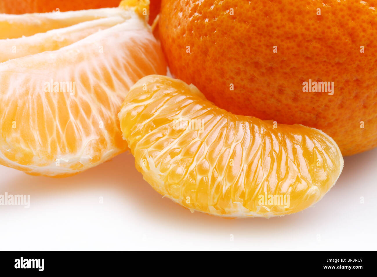 Mandarin slice close Stock Photo
