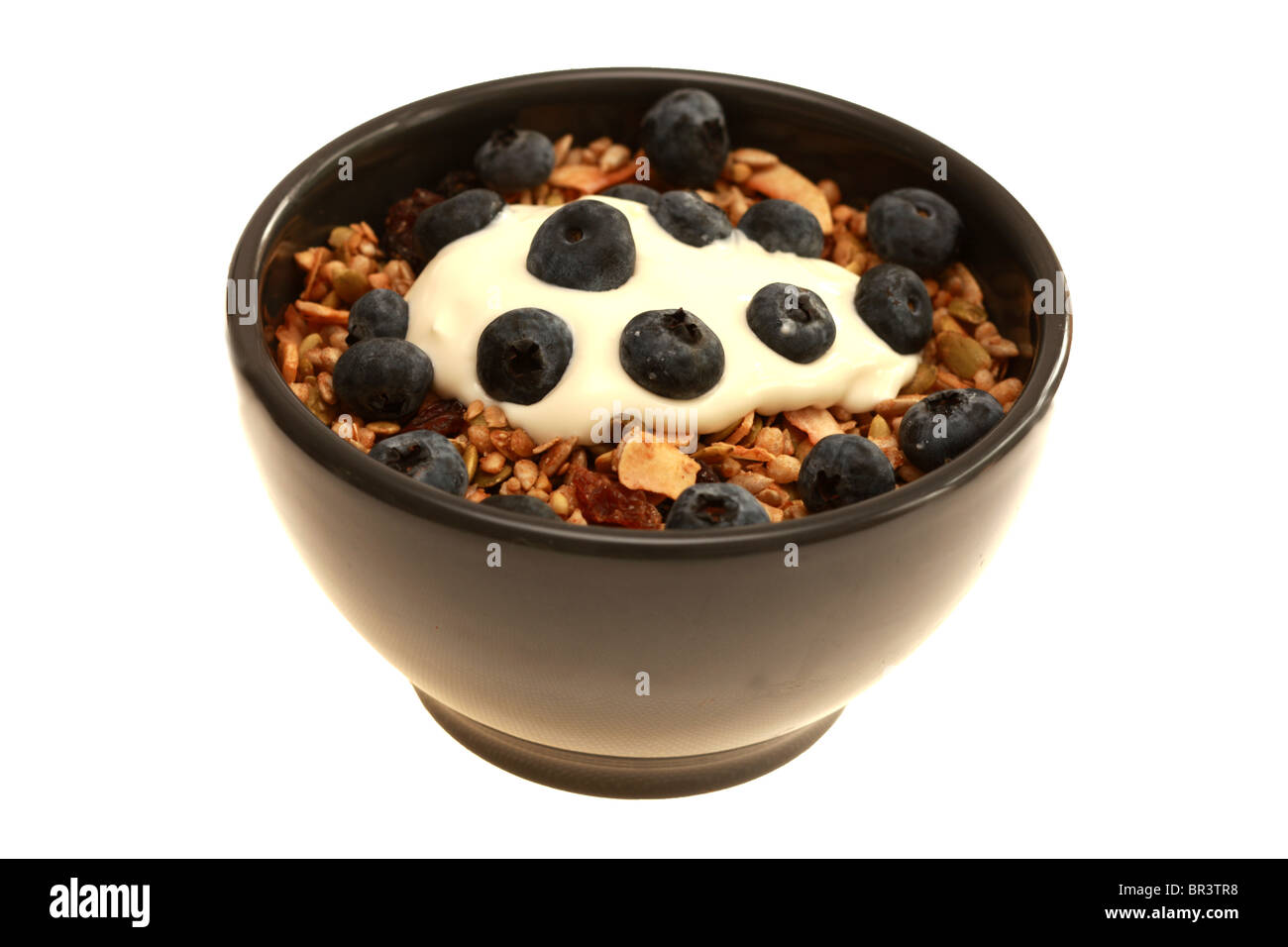Muesli with Yoghurt and Blueberries Stock Photo Alamy