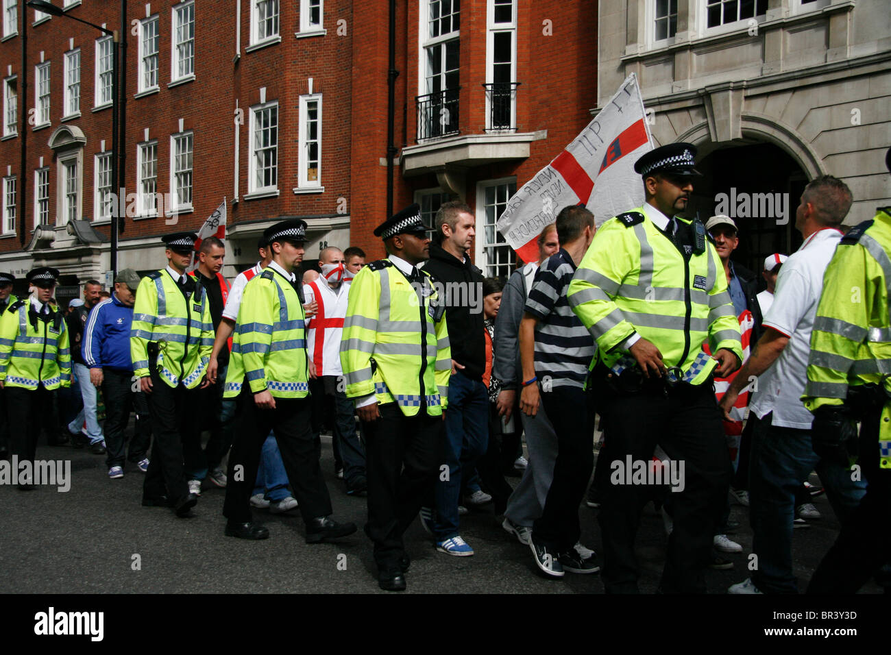 Members of the EDL, English Defence League, September 11th 2010 Stock Photo