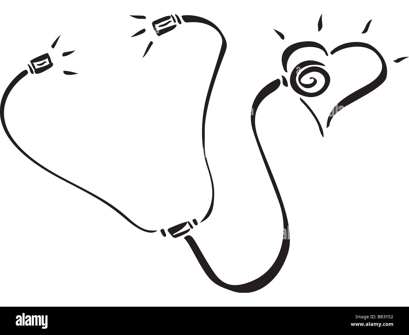 A stethoscope listening to a heart Stock Photo Alamy