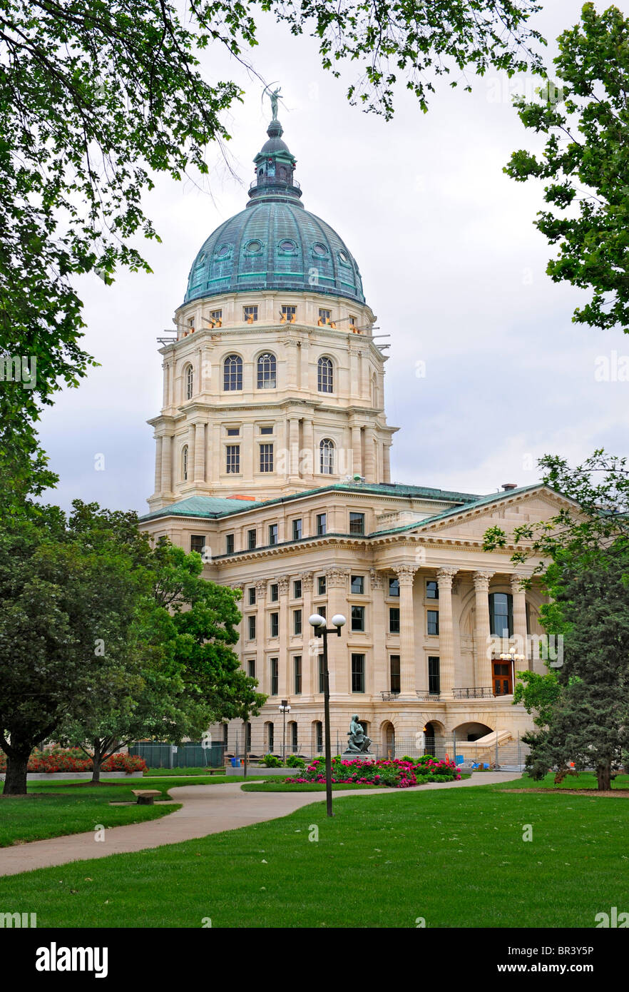 State Capitol Building Topeka Kansas Stock Photo