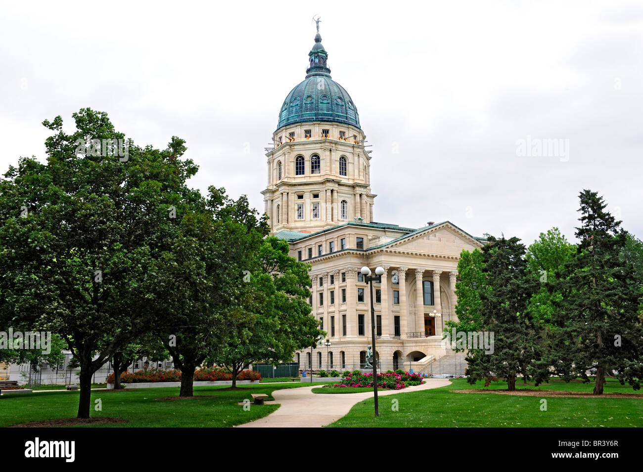 State Capitol Building Topeka Kansas Stock Photo