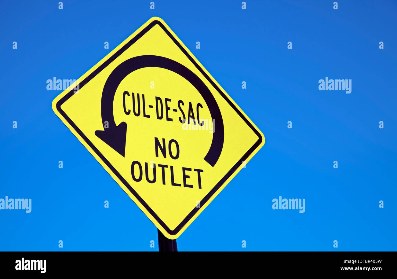 Culdesac road sign Stock Photo Alamy