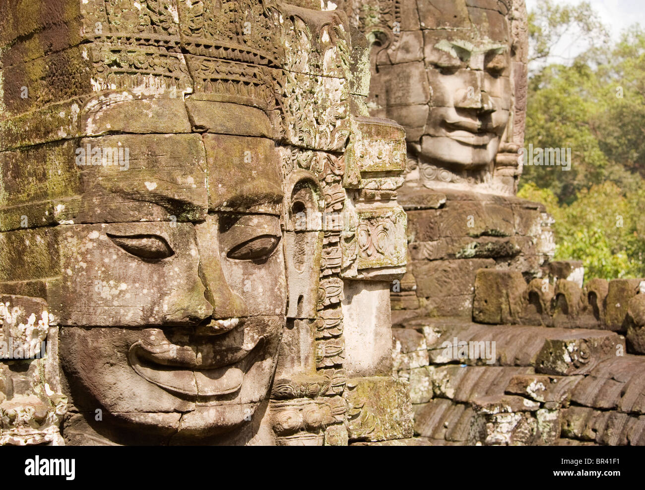 Statue face in Cambodia Stock Photo Alamy