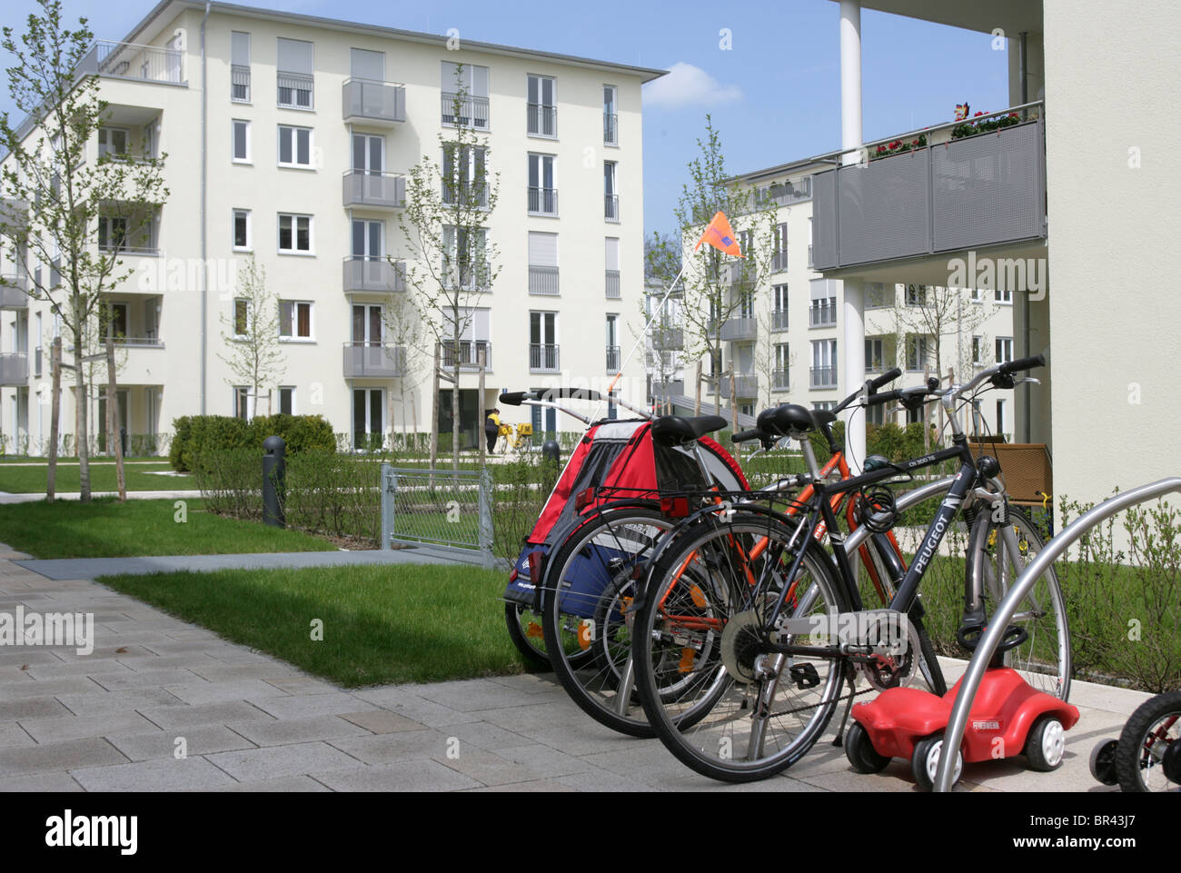 Residential neighborhood in Munich, Germany Stock Photo Alamy