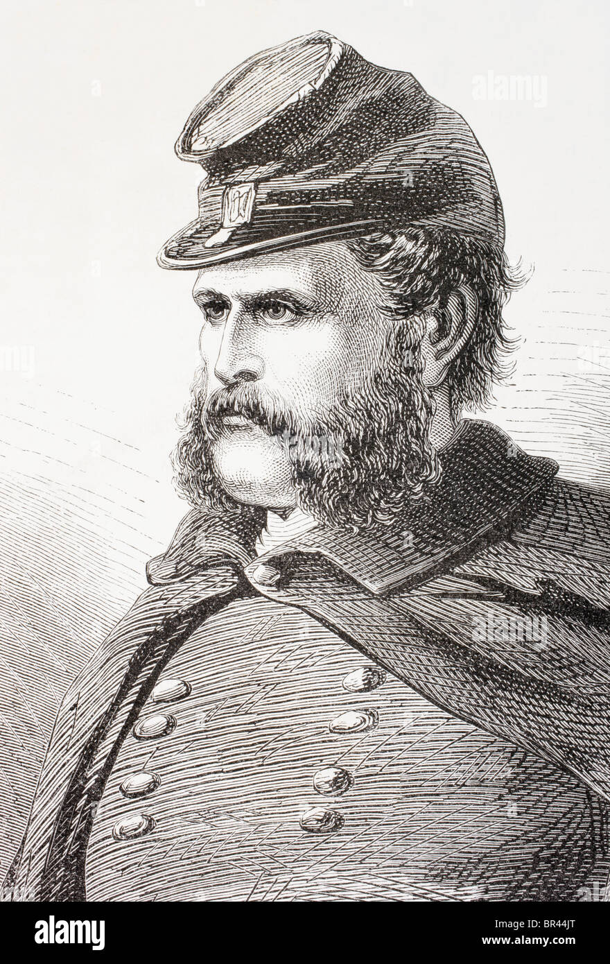 Ambrose Everett Burnside, 1824- 1881. Union general in American Civil War. Stock Photo