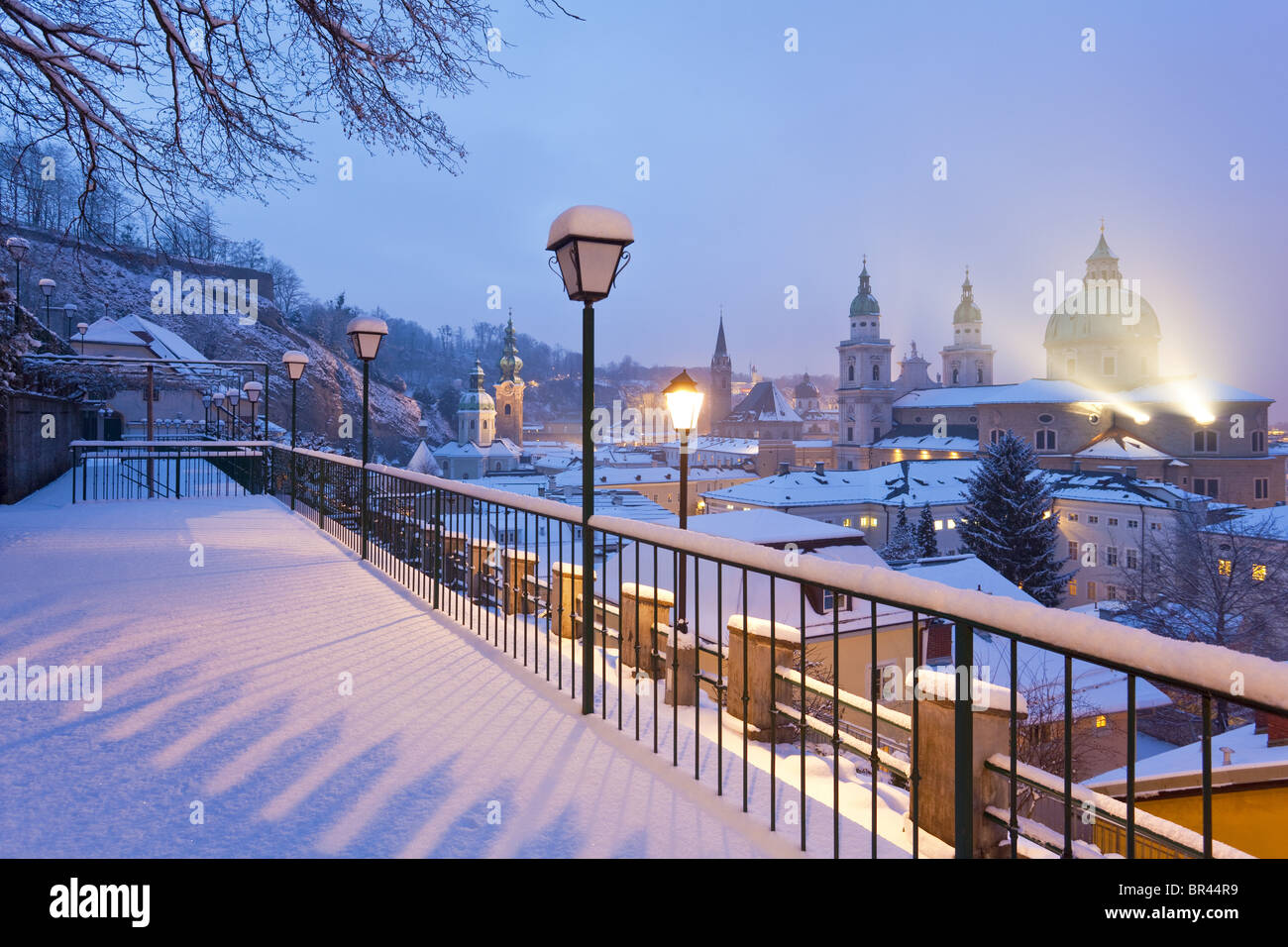Old town with Dome in winter, Salzburg, Austria Stock Photo - Alamy