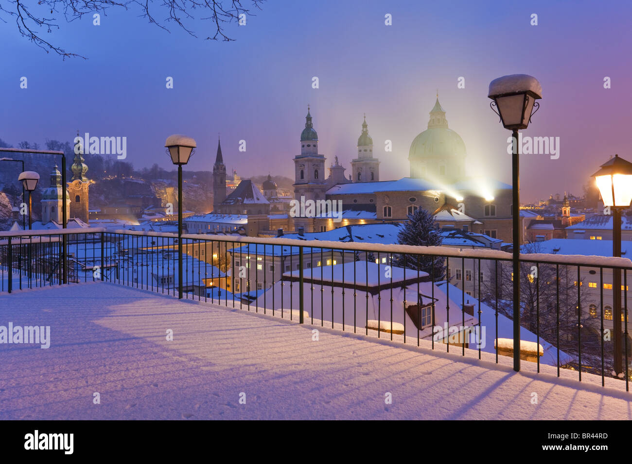 Old town with Dome in winter, Salzburg, Austria Stock Photo - Alamy