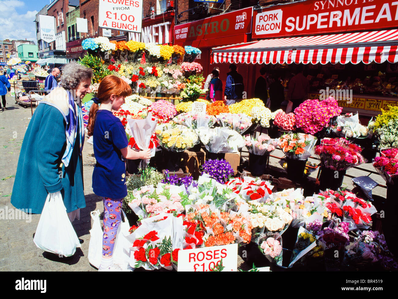 Dublin, Co Dublin, Ireland, Moore Street Markets Stock Photo