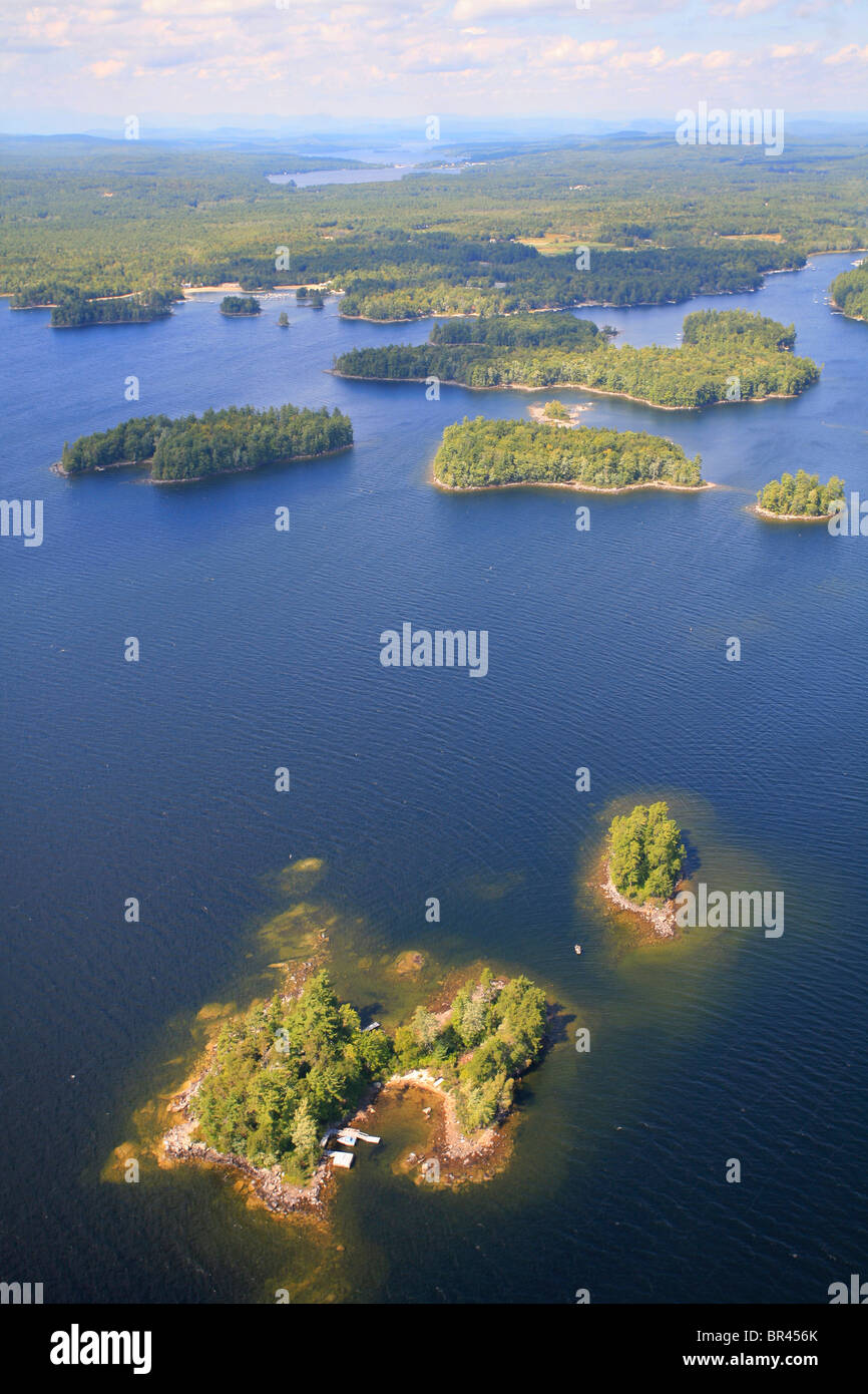 The islands of Sebago Lake, Maine Stock Photo Alamy