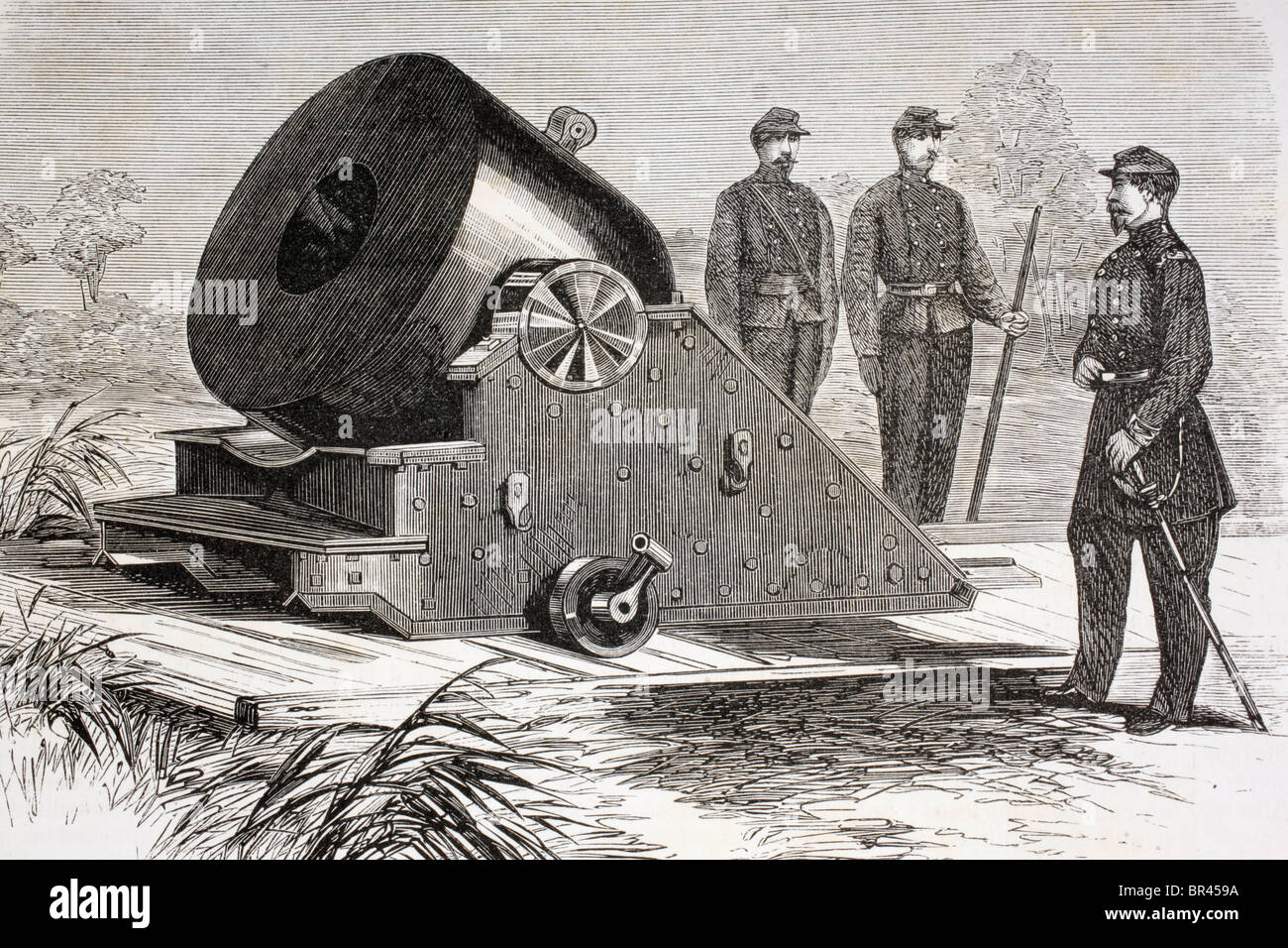 Mortar built circa 1862 in the United States, firing 13 inch diameter balls and weighing 17,000 pounds. Stock Photo