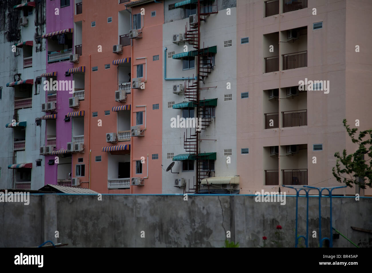 Colorful apartment blocks, Phuket, Thailand Stock Photo Alamy