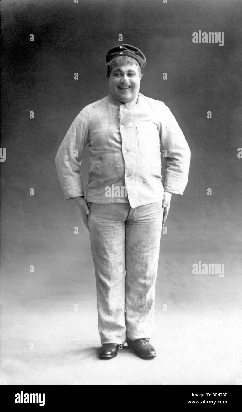 Historical image, man of stout build, ca. 1912 Stock Photo