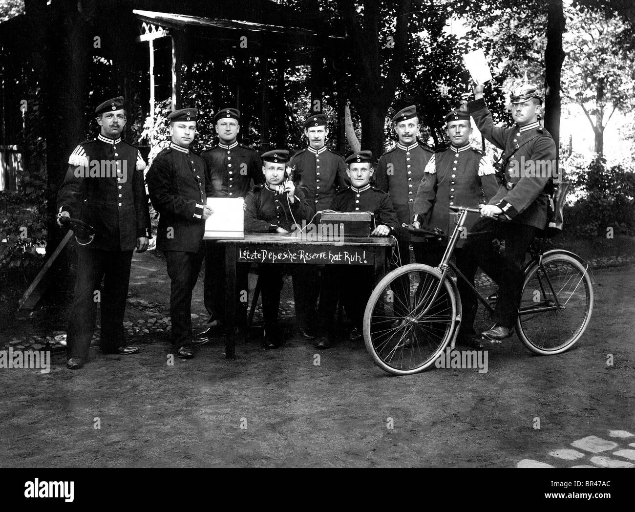 Historical image, soldiers, reservists, ca. 1912 Stock Photo