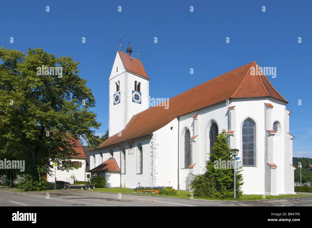 Parish Church St. Afra, Betzigau, Allgaeu, Bavaria, Germany, Europe Stock Photo
