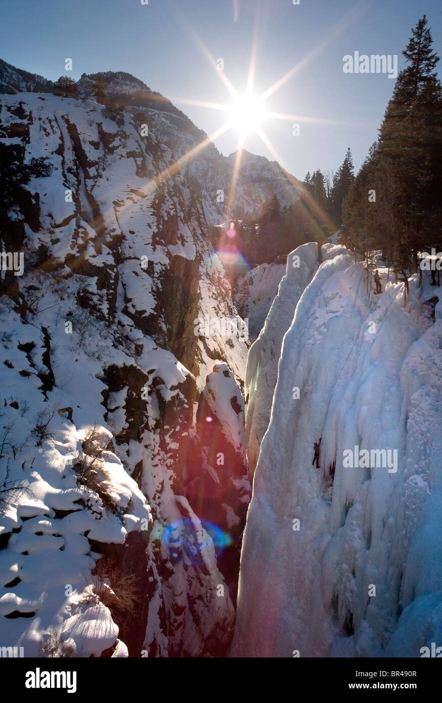 Ice climbing park, Ouray, Colorado Stock Photo Alamy