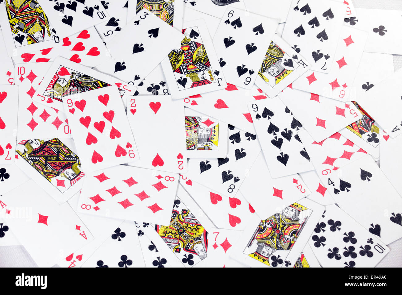 Playing cards Pack Spades Diamonds Clubs Hearts Stock Photo Alamy