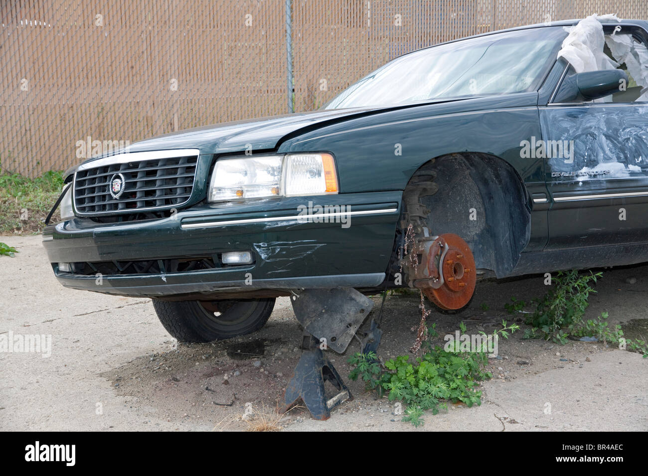 Abandoned car East side of Detroit Michigan USA Stock Photo Alamy
