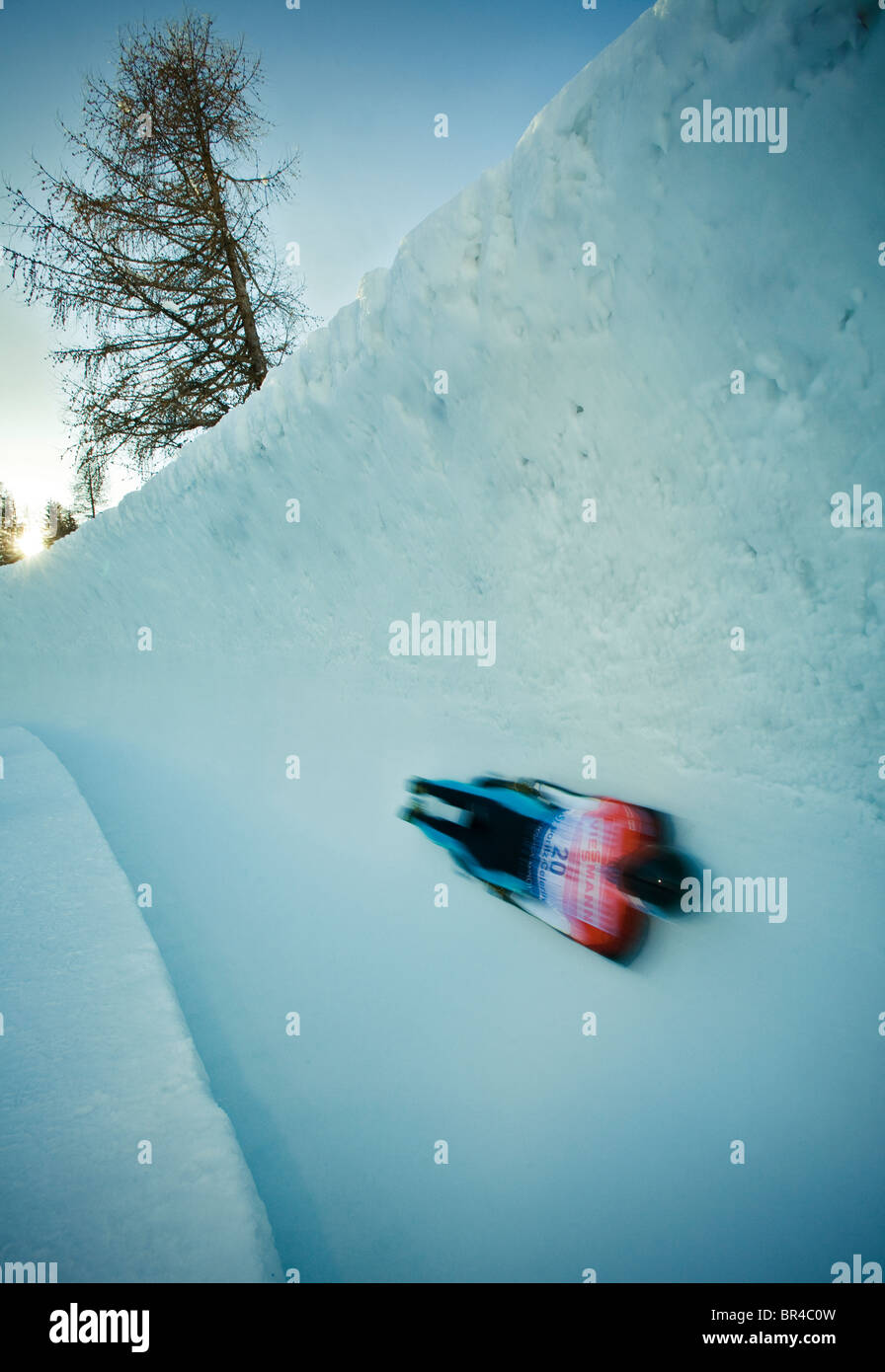 Skeleton race, St. Moritz, Switzerland Stock Photo Alamy
