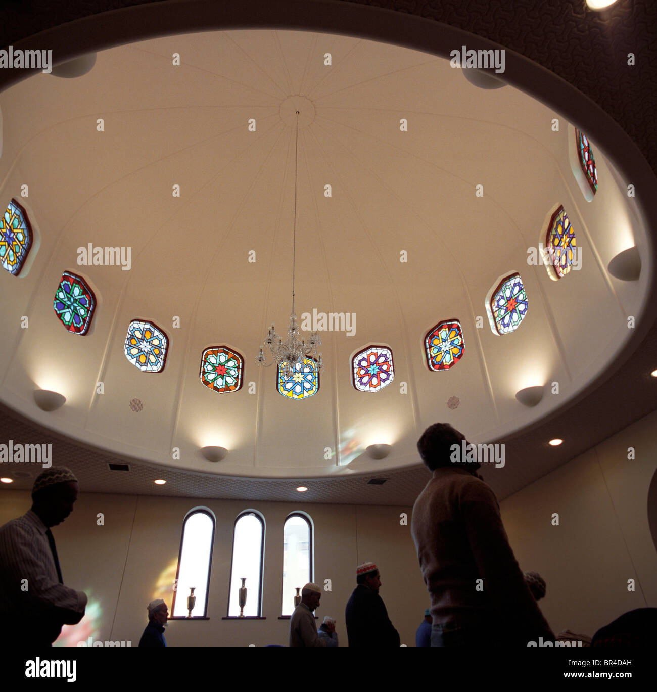 Dome with Stained Glass Windows, Alice Street Mosque, Cardiff Stock