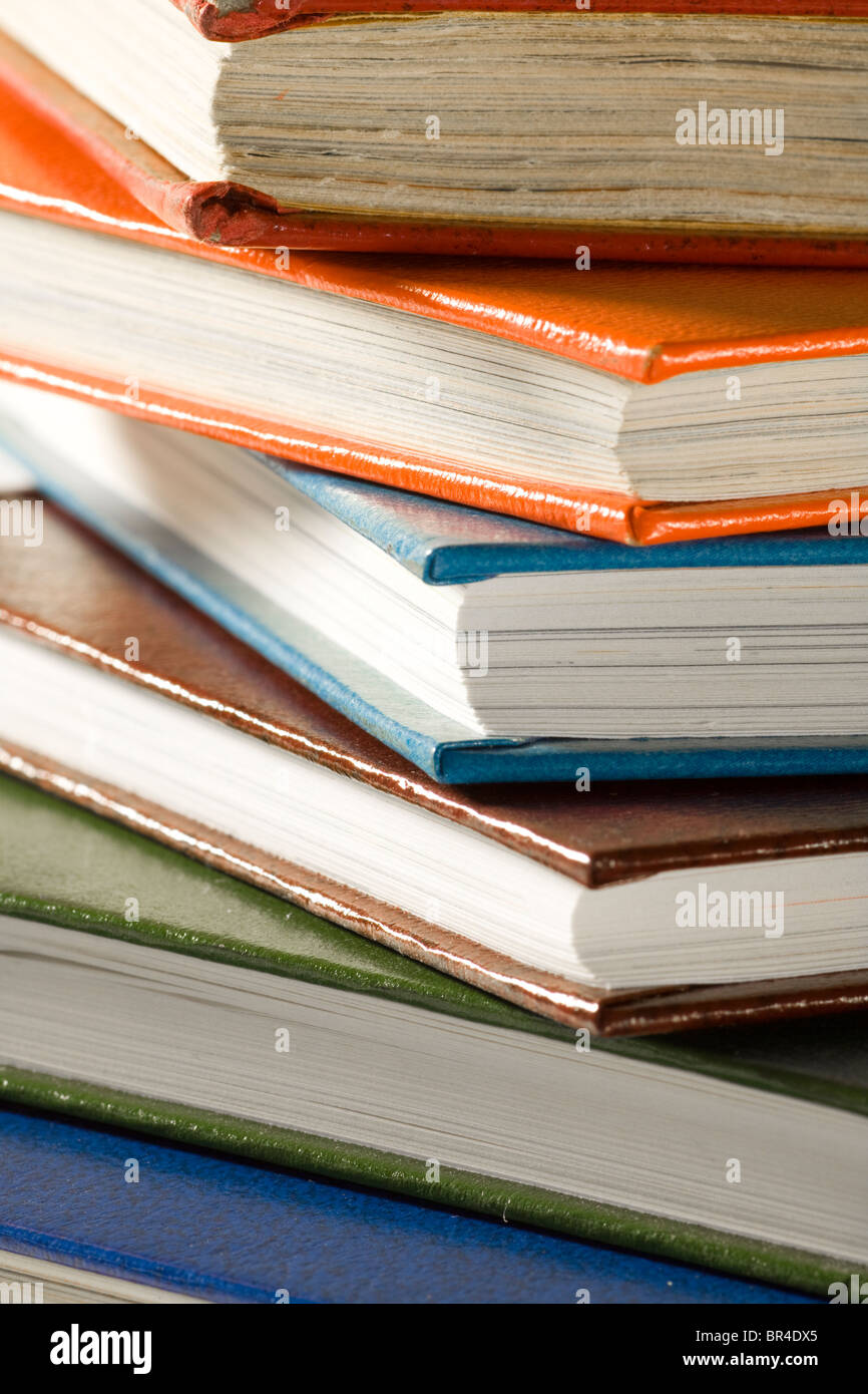A stack of reading material, books. Stock Photo