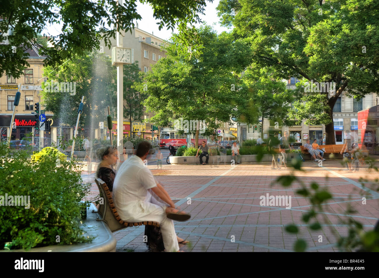 Wien, Wallensteinplatz Stock Photo