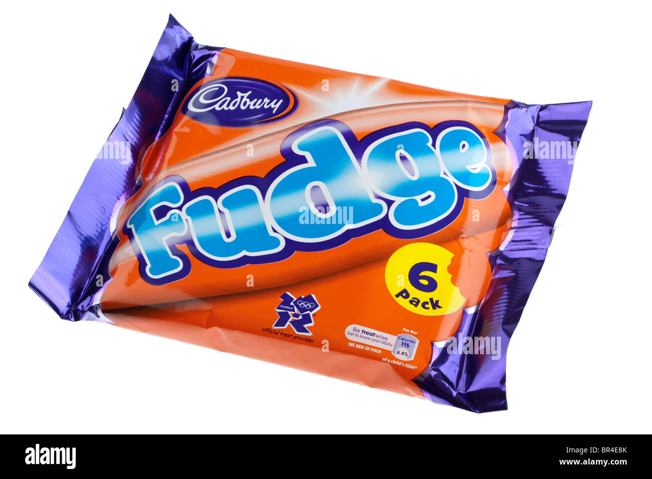 Packet of six Cadbury's fudge chocolate bars Stock Photo Alamy