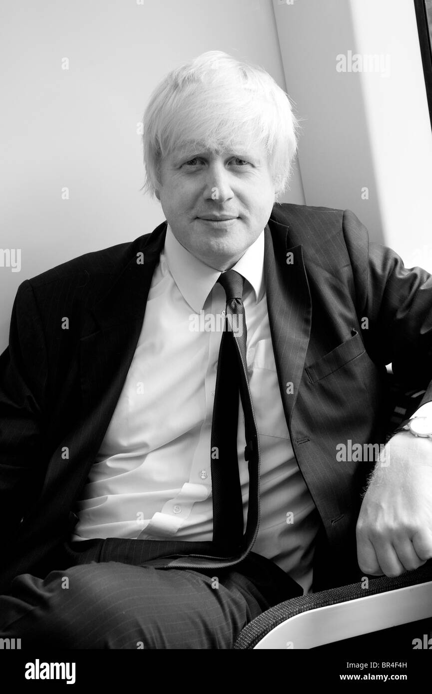 Boris Johnson, the Mayor of London, on a brand new London Underground