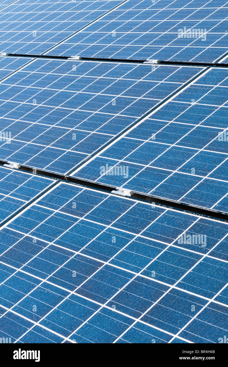 A solar farm is being constructed to supply electricity to an