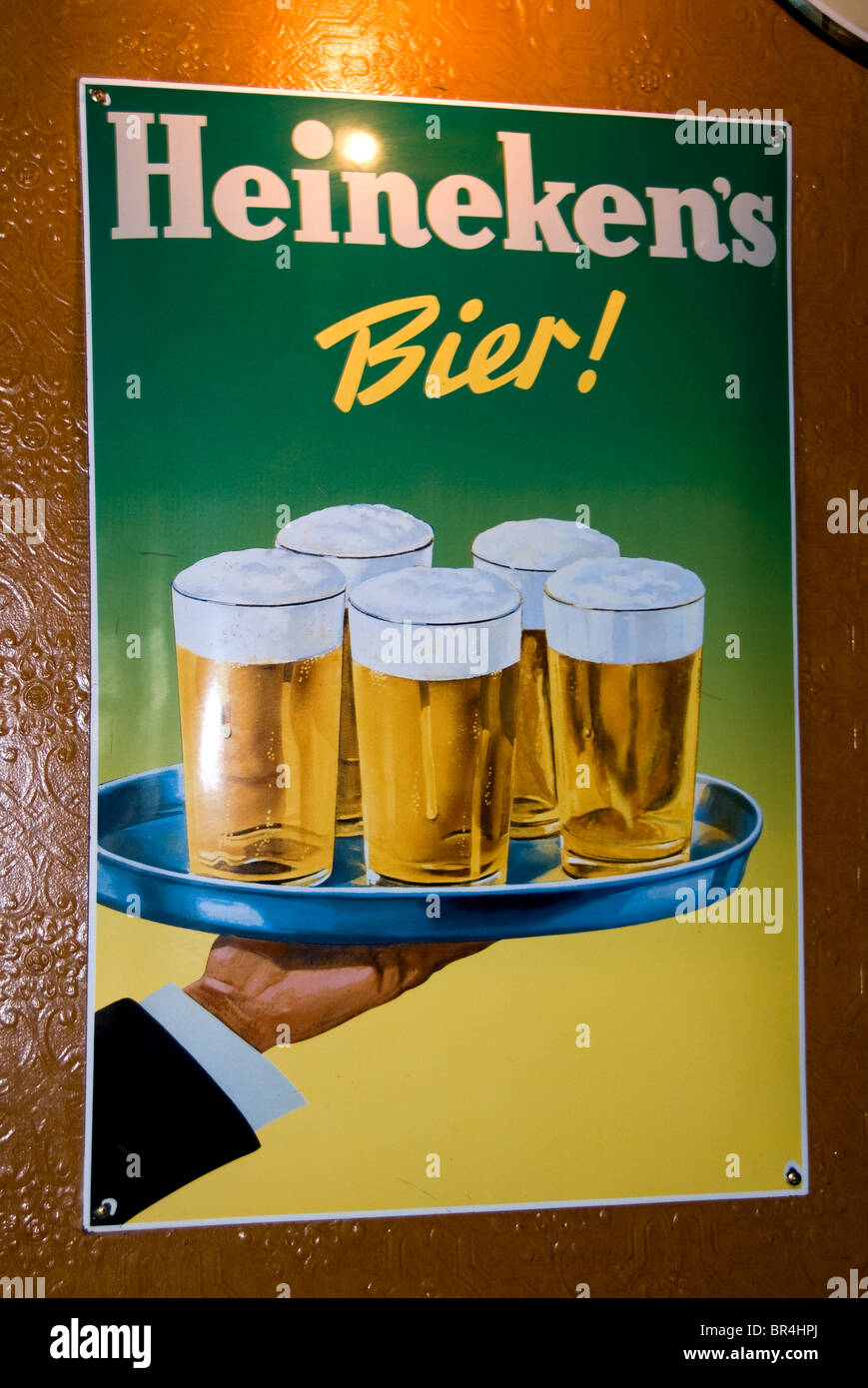 Heineken Beer Sign Pub Bar Cafe Netherlands Stock Photo