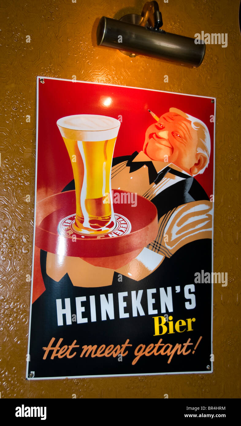 Heineken Beer Sign Pub Bar Cafe Netherlands Stock Photo