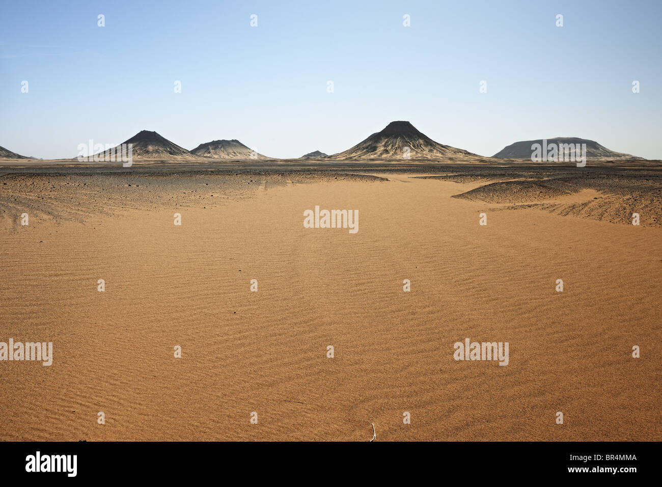 Black Desert, Libyan Desert, Egypt, Africa Stock Photo